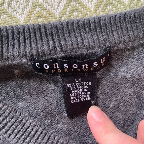 Men’s v-neck sweater - Picture 3 of 4